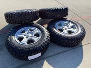 17" Jeep Wrangler Rubicon OEM wheels rims 9216 Gladiator BFG KM2 M/T Texas Truck Tire