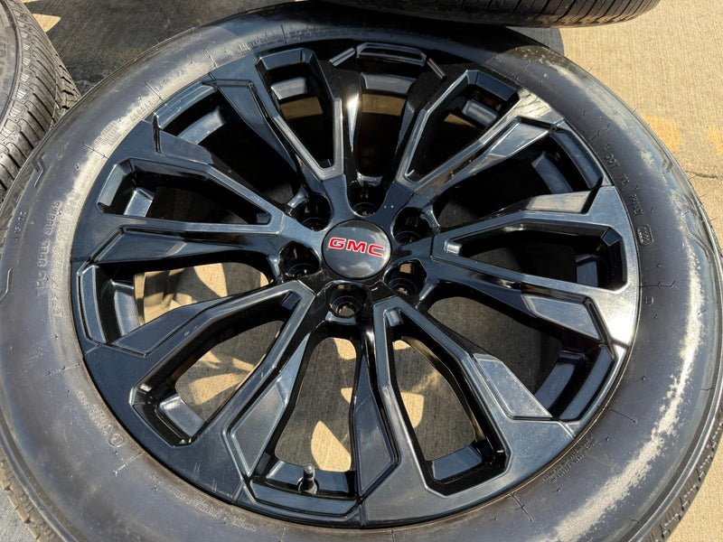 22" GMC Yukon Sierra DENALI OEM wheels rims 14025 97000 tires Texas Truck Tire