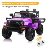 Electric Ride-On Car for Kids with Music, Lights, and Remote Control - Purple