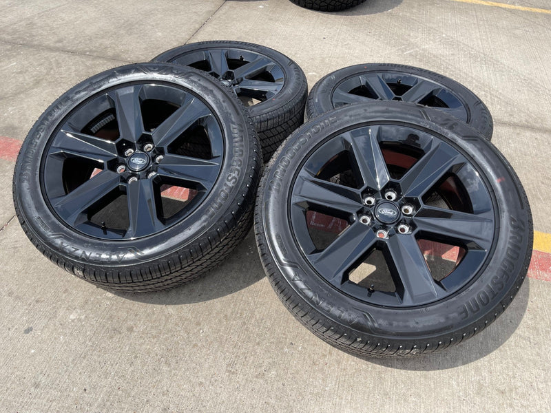 22" Ford F-150 LOBO LARIAT OEM black rims wheels tires Expedition 2026 2027 NEW Texas Truck Tire