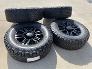 20" GMC Sierra Chevy 2500 OEM 5957 BLACK DIAMOND wheels rims tires BFG 37" Texas Truck Tire