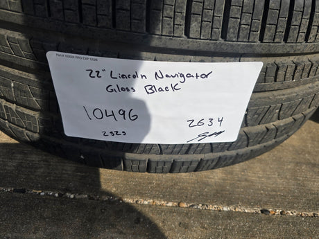 22" Lincoln Navigator OEM rims wheels Black Label 95384 10496 tires PIRELLI NEW Texas Truck Tire