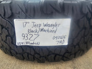 17" Jeep Wrangler Rubicon OEM 95730 9327 wheels rims Gladiator BFG KO2 A/T 35" Texas Truck Tire