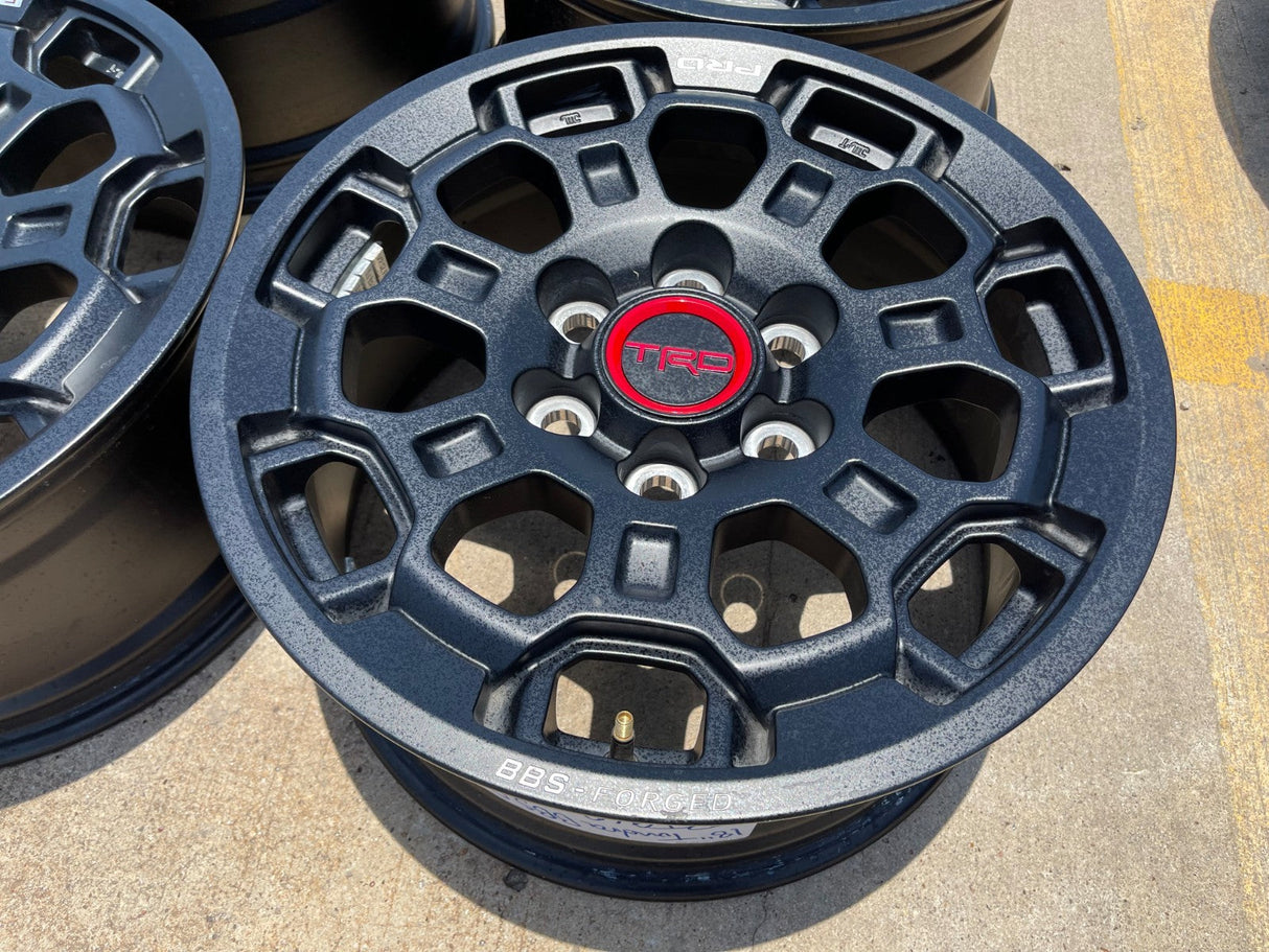 18" Toyota Tundra TRD BBS FORGED OEM black 95458 wheels rims Sequoia NEW Texas Truck Tire