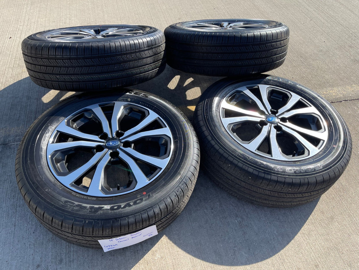 18" Subaru Outback Legacy Forester OEM wheels rims 68869 tires NEW TOYO Texas Truck Tire