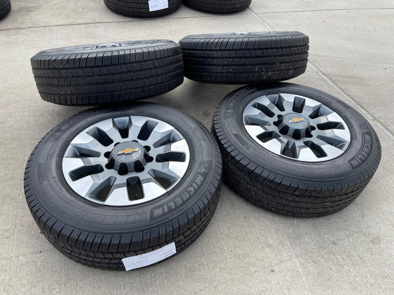 20" Chevy Silverado GMC Sierra AT4 2500 3500 OEM 5960 5947 wheels rims MICHELIN Texas Truck Tire