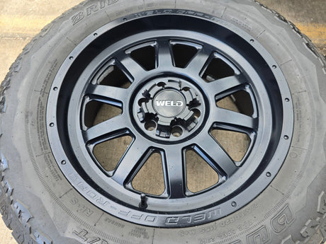 20x9 Weld Off-Road Stealth W168 Silverado Ford F-150 RAM wheels rims 6x139 6x135 Texas Truck Tire