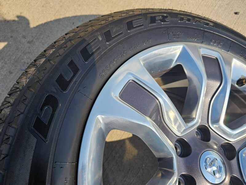 20" Dodge Ram 1500 OEM Laramie Long Horn 2678 2682 wheels rims 2024 2025 NEW Texas Truck Tire