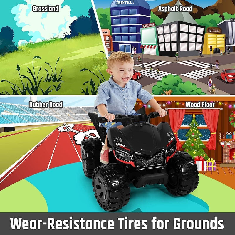 25W Electric ATV for Toddlers with Wireless Music and 6V Battery Power