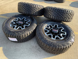 18" GMC Sierra AT4X Chevy Trail Boss 2500 OEM 14136 wheels rims GOODYEAR 35" Texas Truck Tire