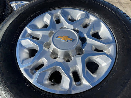 18" Chevy Silverado 2500 3500 OEM 5959 wheels rims MICHELIN DEFENDER LTX M/S2 Texas Truck Tire
