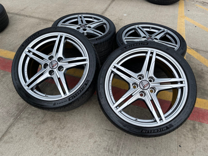 19" + 20" Chevy Corvette Z06 C8 OEM FORGED wheels rims 2024 2025 2026 NEW Texas Truck Tire