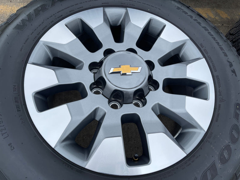 20" Chevy Silverado GMC Sierra AT4 2500 3500 OEM 5960 5947 wheels rims GOODYEAR Texas Truck Tire