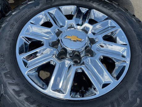 20" Chevy Silverado High Country LTZ 2500 3500 OEM 14124 wheels rims BFG KO3 A/T Texas Truck Tire