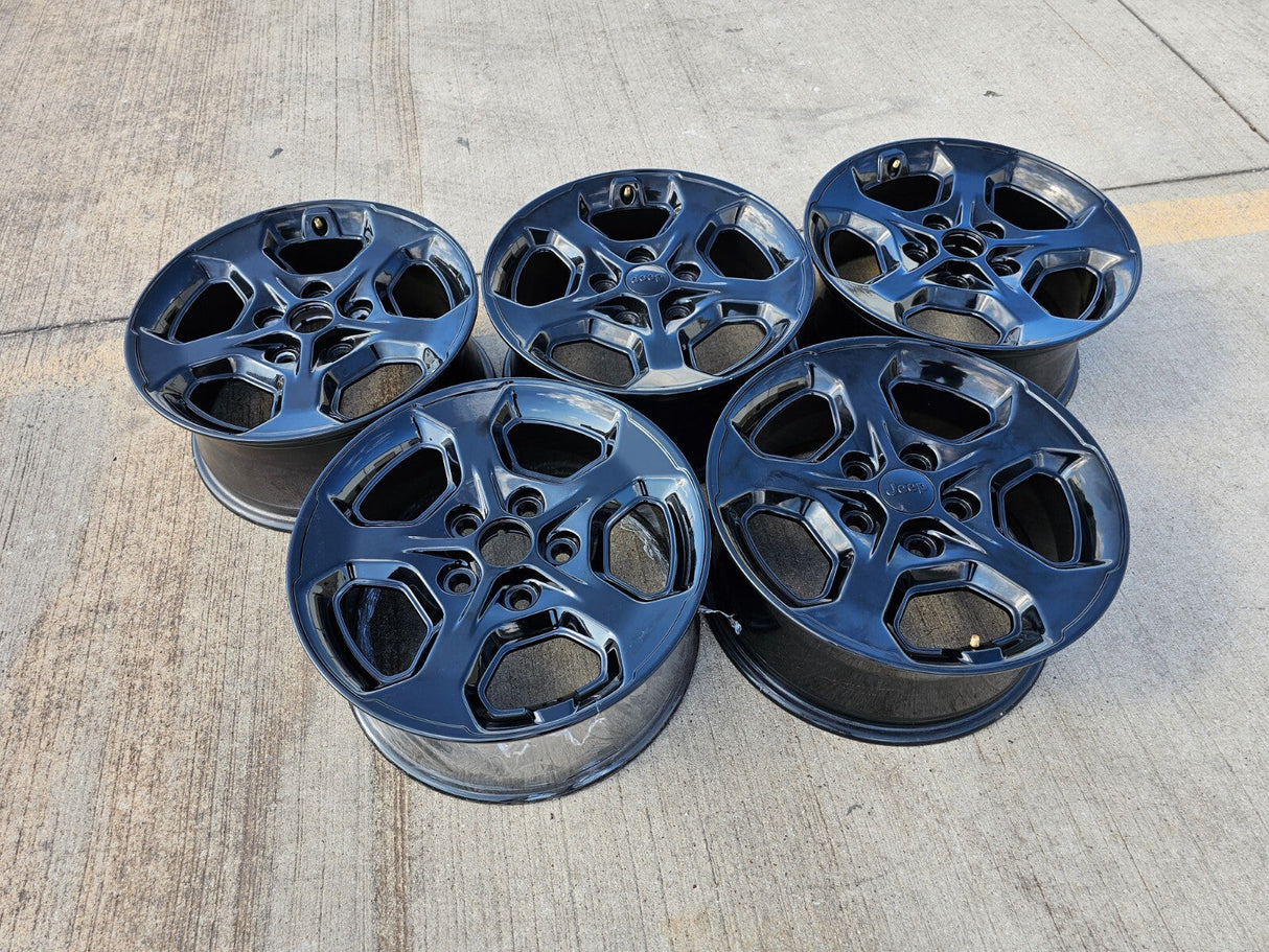 17" Jeep Wrangler Gladiator Rubicon OEM 9236 wheels rims 2021 2022 2023 2024 NEW Texas Truck Tire
