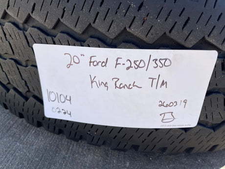 20" Ford F-250 F-350 KING RANCH OEM 10104 rims wheels BRIDGESTONE DUELER A/T Texas Truck Tire