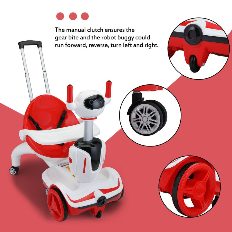 TOBBI 3-in-1 Robot Buggy Electric Car: The Perfect Gift for Toddlers with Remote Control