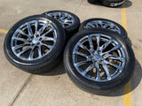 22" GMC Yukon Sierra Escalade OEM 95027 4875 wheels rims CHROME 2025 2026 NEW Texas Truck Tire