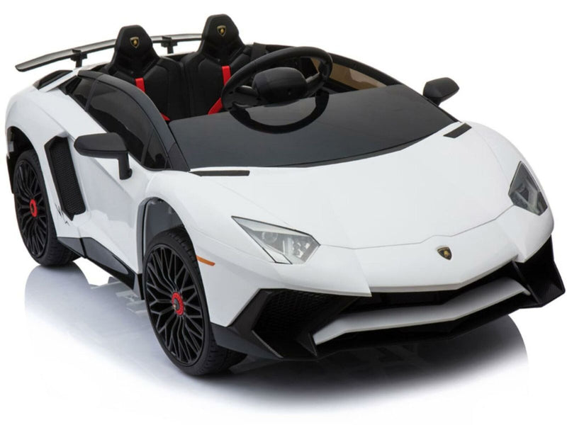12v White Lamborghini Electric Ride-On Car for Kids with Remote Control