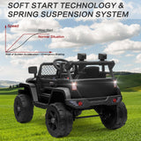 12V Battery-Powered Kids Ride-On Off-Road Truck Toy with Parent Remote Control