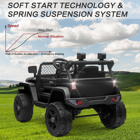 12V Battery-Powered Kids Ride-On Off-Road Truck Toy with Parent Remote Control