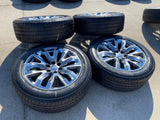 22" GMC Yukon Chevy Tahoe Escalade OEM chrome 95513 wheels rims tires Texas Truck Tire