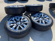 22" GMC Yukon Chevy Tahoe Escalade OEM chrome 95513 wheels rims tires Texas Truck Tire