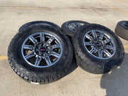 18" GMC Sierra AT4X Chevy Silverado OEM 14131 wheels rims 2024 2025 2026 Texas Truck Tire