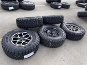 17" Jeep Wrangler Rubicon OEM 95730 9327 wheels rims Gladiator FALKEN MT 33" NEW Texas Truck Tire