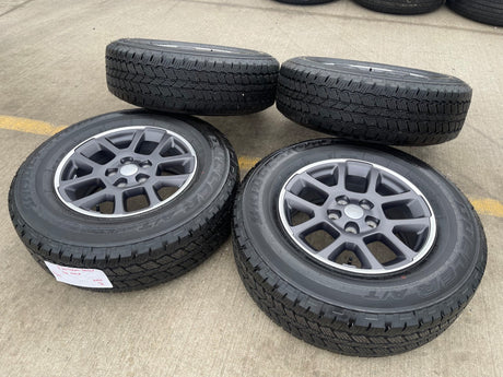 18" Jeep Gladiator Overland OEM wheels rims Wrangler 9241 tires BRIDGESTONE A/T Texas Truck Tire