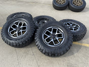 17" Jeep Wrangler Rubicon OEM 95730 9327 wheels rims Gladiator FALKEN MT 33" NEW Texas Truck Tire
