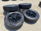 20" GMC Sierra Chevy 2500 OEM 5957 BLACK DIAMOND wheels rims 2024 2025 2026 NEW Texas Truck Tire