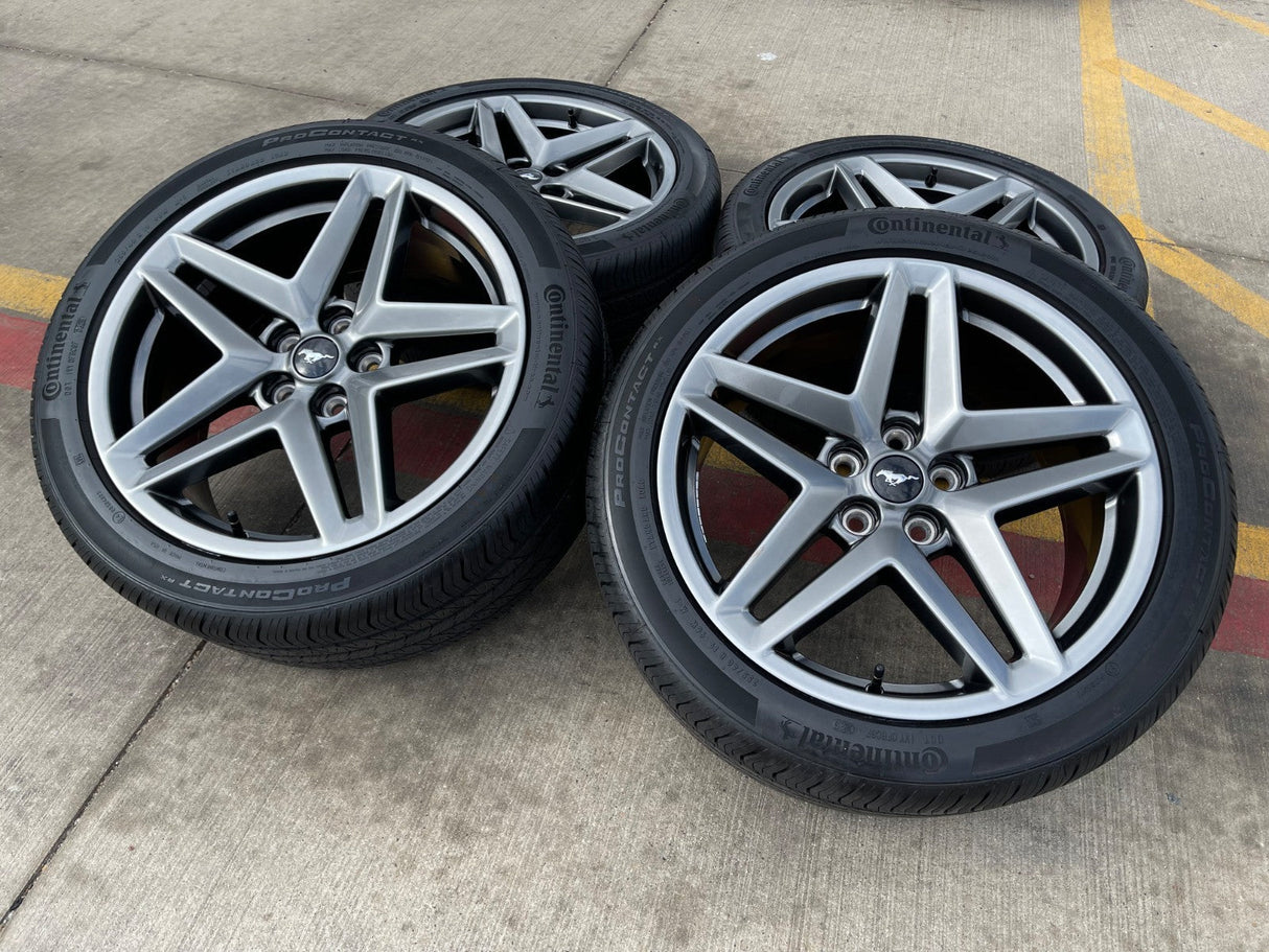19" Ford Mustang Stealth GT OEM 10595 wheels rims CONTINENTAL 2024 2025 2026 NEW Texas Truck Tire