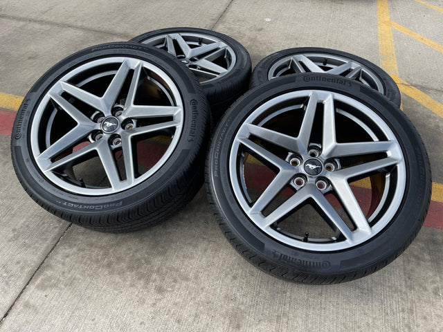 19" Ford Mustang Stealth GT OEM 10595 wheels rims CONTINENTAL 2024 2025 2026 NEW Texas Truck Tire