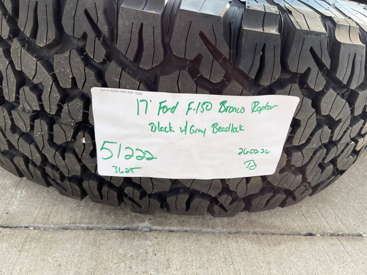 17" Ford F-150 Raptor Bronco R OEM BEADLOCK 51222 rims wheels 2025 2026 NEW 37" Texas Truck Tire