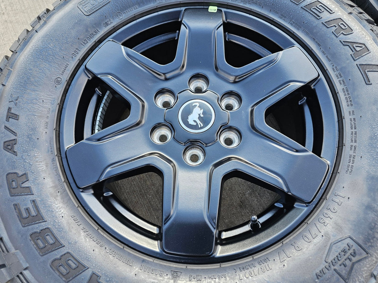 17" Ford Bronco wheels rims 95292 10383 SASQUATCH Ranger 2024 2025 GENERAL A/TX Texas Truck Tire