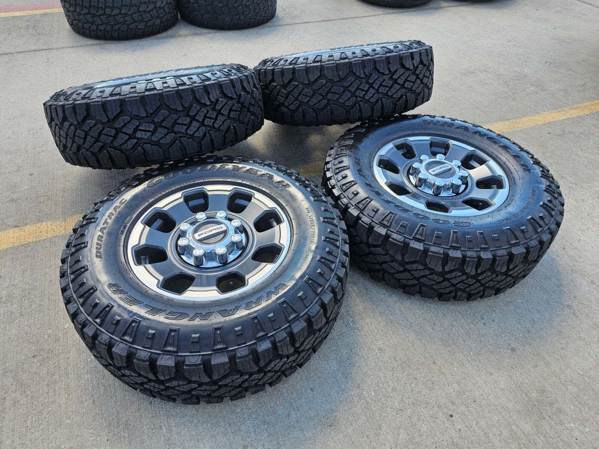 18" Ford F-250 F-350 OEM TREMOR rims wheels 10482 R/T 35" 2024 2025 2026 NEW Texas Truck Tire
