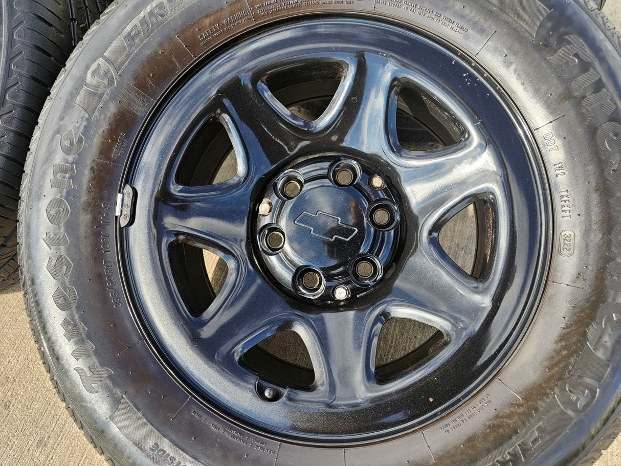 17" Chevy Tahoe PPV OEM Police Package 8111 wheels rims tires FIRESTONE Texas Truck Tire