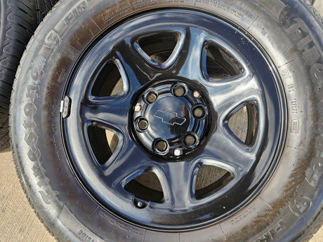 17" Chevy Tahoe PPV OEM Police Package 8111 wheels rims tires FIRESTONE Texas Truck Tire