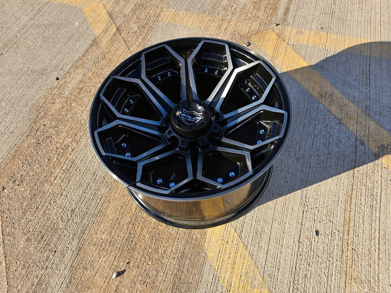 (1) 20x10 4play 4P80R  wheel rim 8x165 NEW ET -24 Chevy GMC Ram 2500 3500 Texas Truck Tire