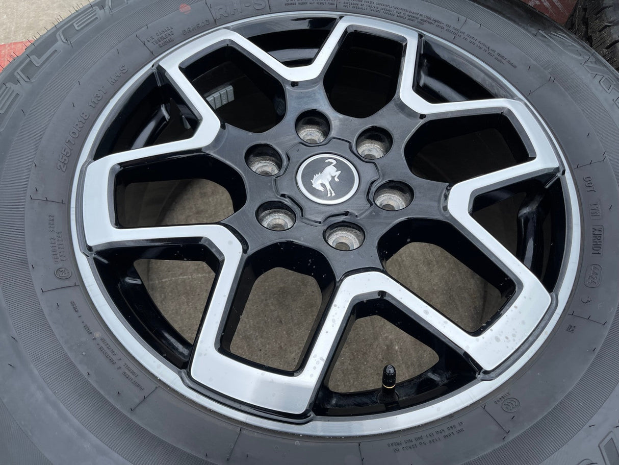 18" Ford Bronco wheels rims black 95213 Ranger tires 2023 2024 2025 2026 NEW Texas Truck Tire