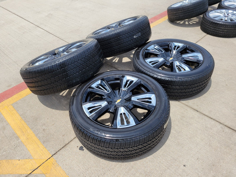 22" Chevy Tahoe RST OEM wheels rims 96951 Silverado Suburban tires Texas Truck Tire