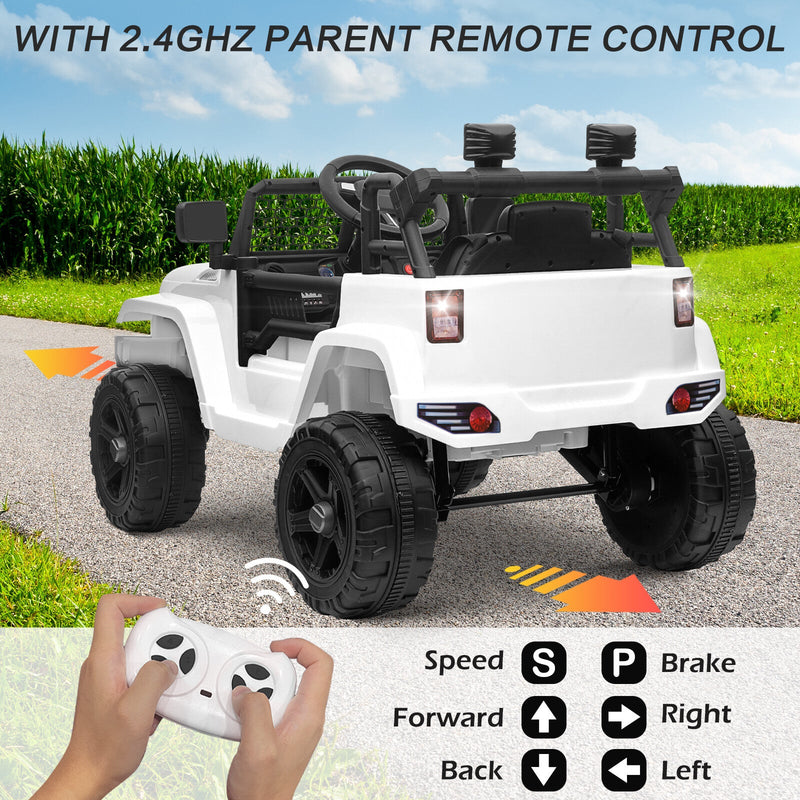 12V Battery-Powered Kids Ride-On Off-Road Truck Toy with Parent Remote Control