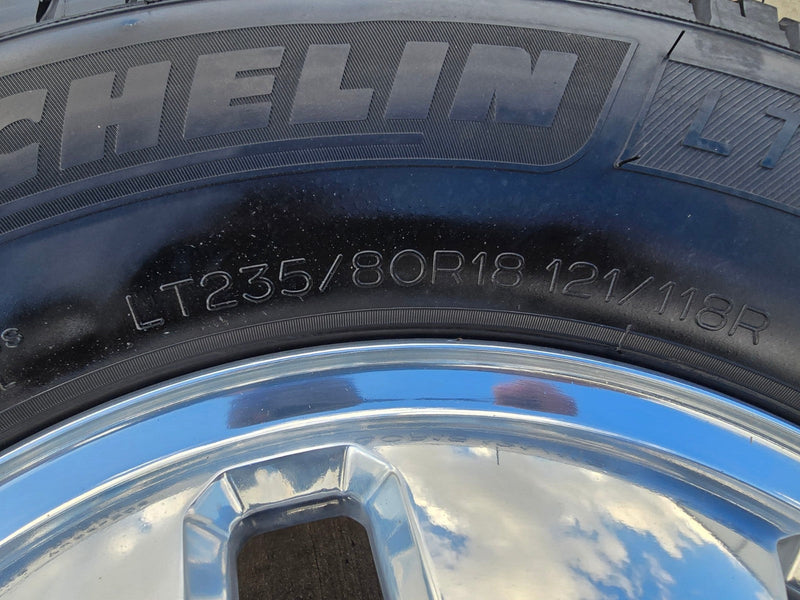 18" GMC Sierra 3500 DENALI Dually rims wheels OEM 8x210 2025 2026 MICHELIN NEW Texas Truck Tire