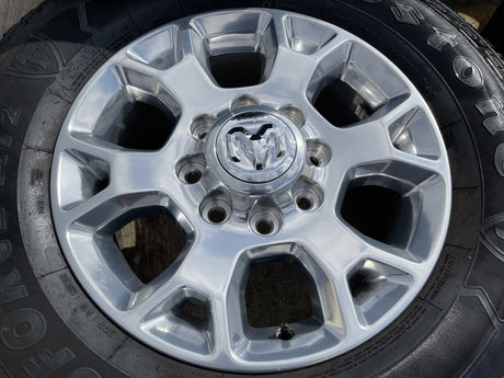 18" Ram 2500 3500 Laramie Power Wagon OEM wheels rims 2693 tires FIRESTONE A/T2 Texas Truck Tire
