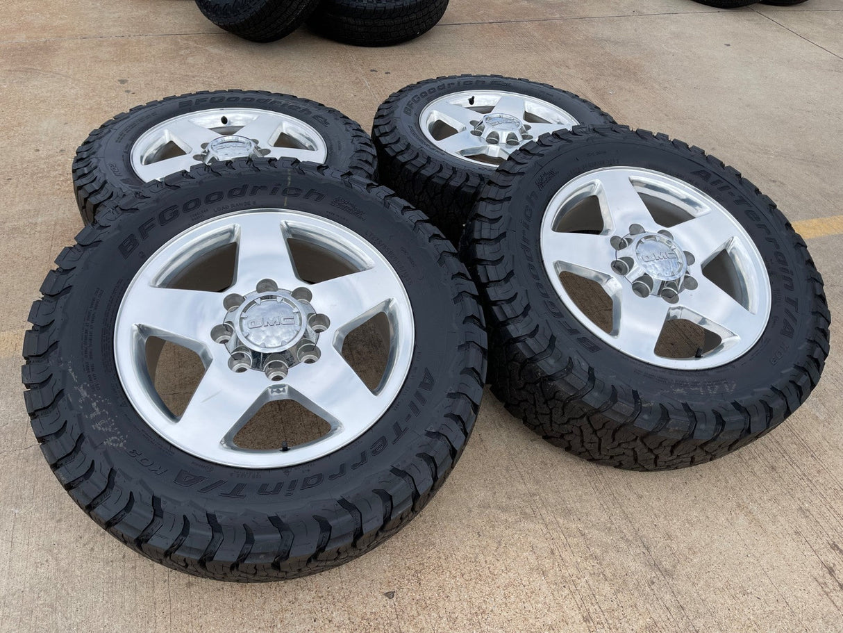 20" Chevy Silverado GMC Sierra 2500 3500 OEM 5503 rims wheels BFG KO3 A/T NEW Texas Truck Tire