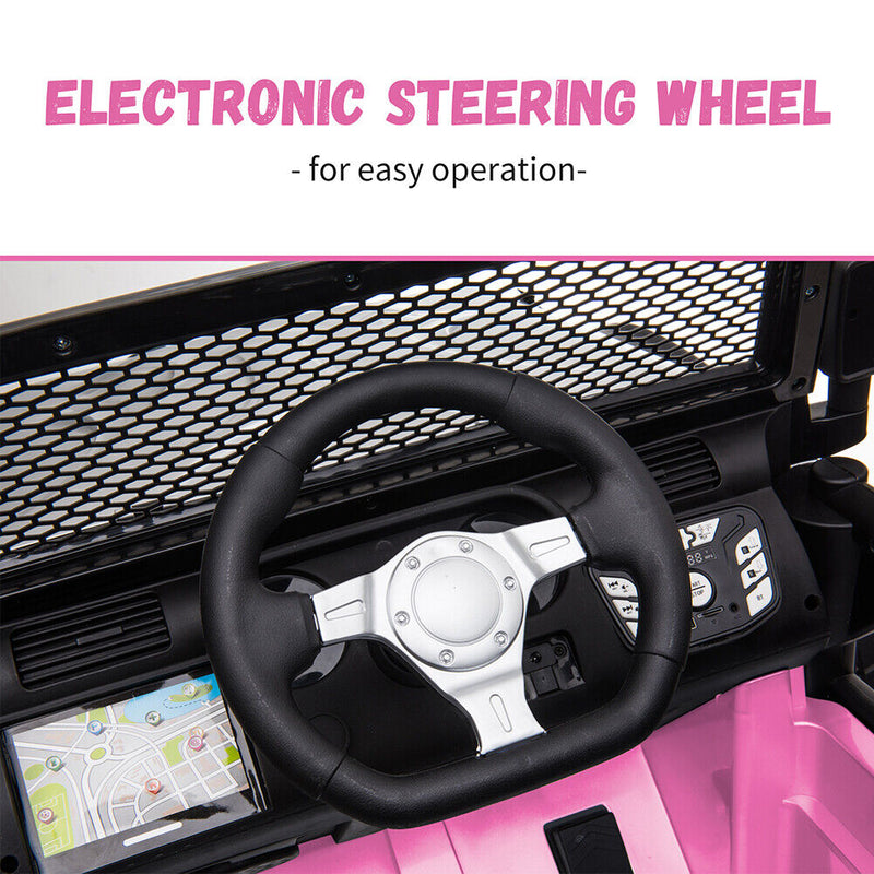 2-Seater Electric Ride-On Jeep with MP3 Player and LED Lights for Kids - Remote Control Included