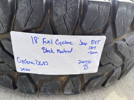 18" 18x10 Fuel CYCLONE D683 Jeep Wrangler wheels rims 5x5 5x127 TOYO R/T 37" Texas Truck Tire