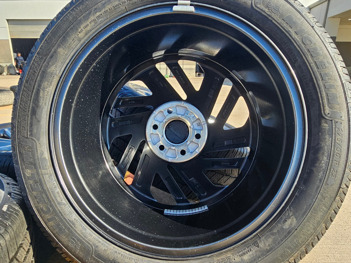 22" Lincoln Navigator OEM 94225 rims wheels BLACK LABEL 2025 2026 MICHELIN NEW Texas Truck Tire
