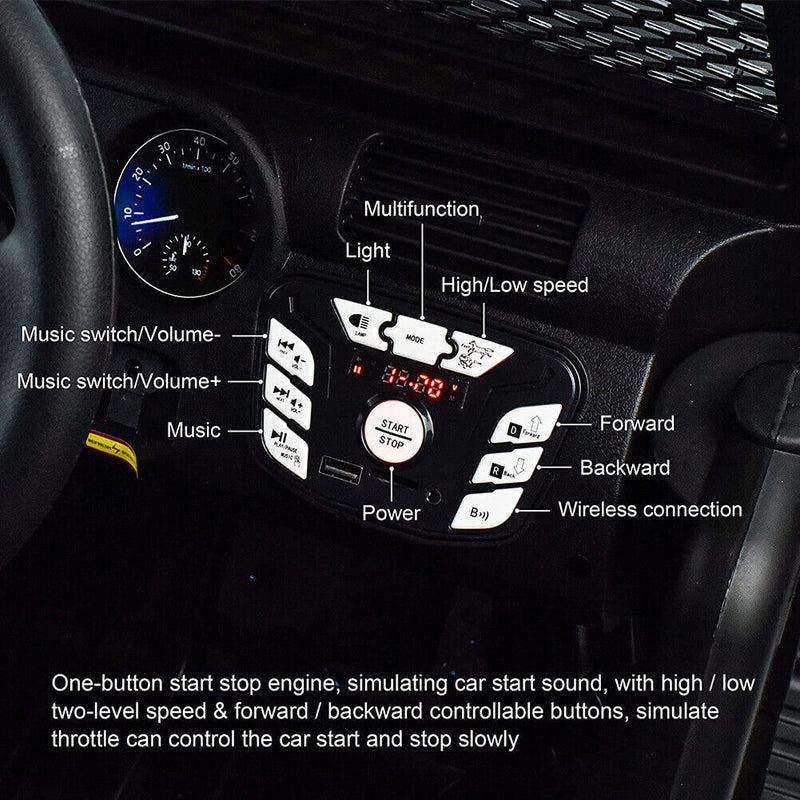 12V Electric Ride-On Truck for Kids with Remote Control - 48.4 Battery-Powered Wheels